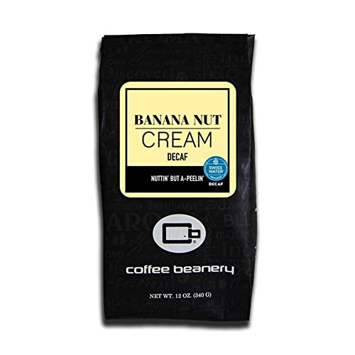 Banana Nut Bread Flavored Decaf Coffee | Specialty Arabica Medium Roast | 12oz Coarse Ground | Perfect for Breakfast & Afternoon Tea Time