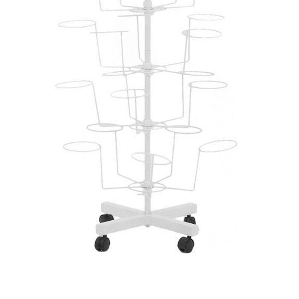 7-Tier Adjustable Metal Hat Rack with 35 Hooks - Space Saving Hat Organizer for Cowboy Hats & Accessories - Perfect for Garage, Retail Store & Home Storage (White) | Ideal for Organizing Men's & Women's Hats in Bedrooms, Entryways & Closet Spaces