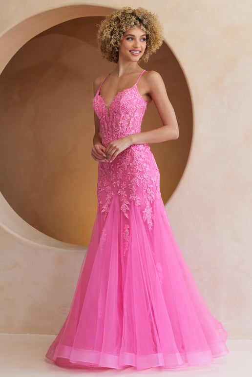 Elegant Hera Gown in Pink - Women's Formal Evening Dress for Prom, Wedding & Special Occasions