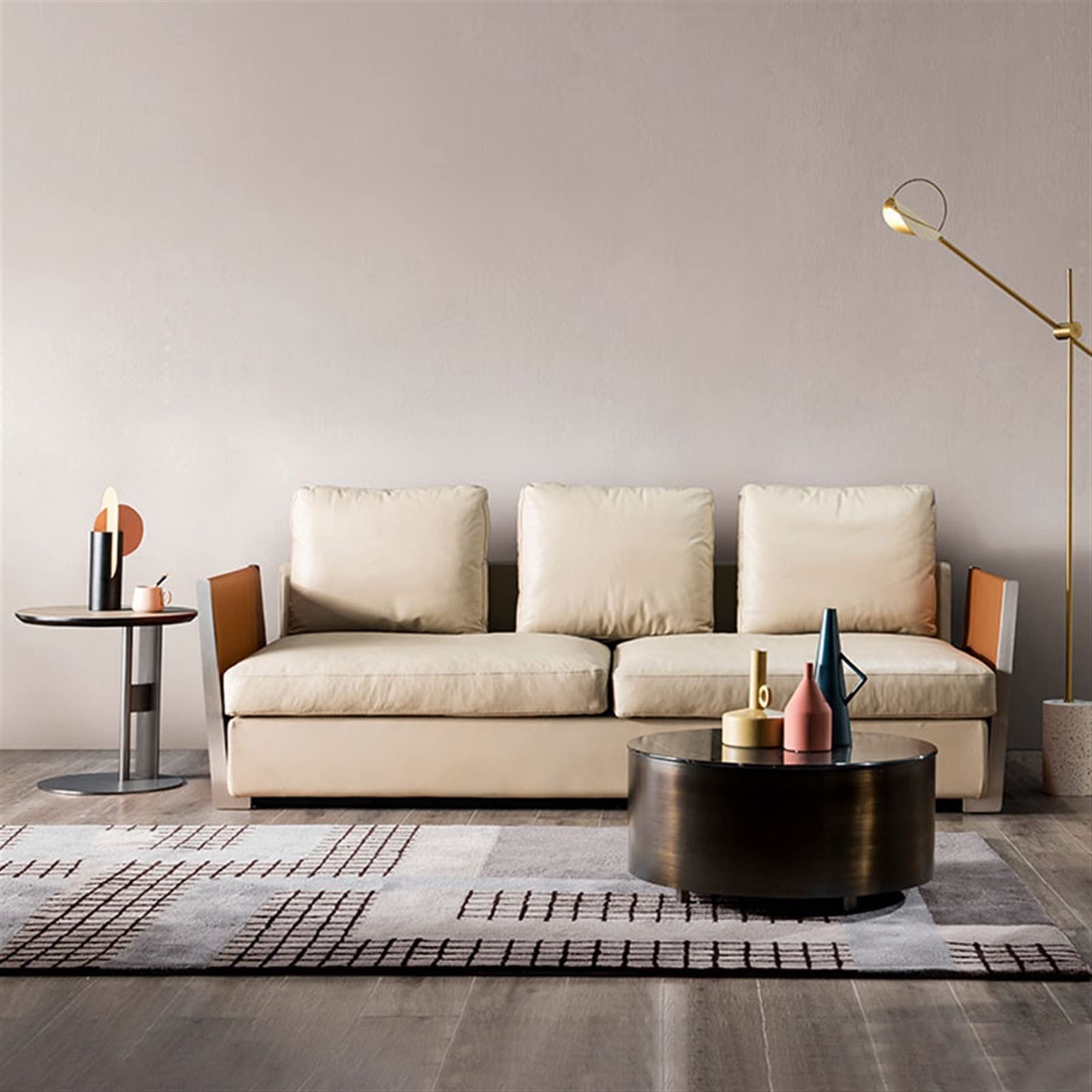 Modern Luxury Metal End Table - Small Side Table for Living Room, Bedroom, Office & Hotel | Stylish Coffee Table with Snack Tray for Home Decor & Entertainment Spaces