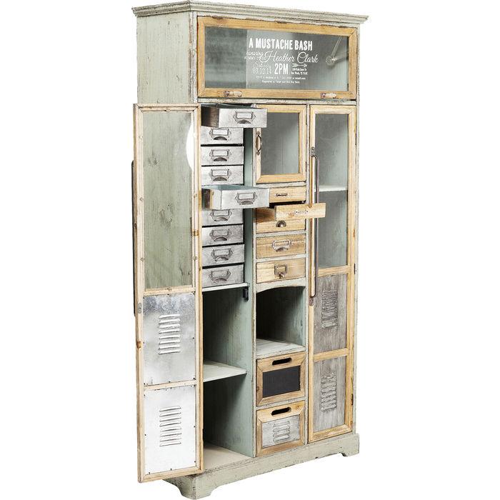 Professional Barber Shop Cabinet with Mirror and Storage - Heavy Duty Salon Organizer for Hair Styling Tools & Accessories - Perfect for Home Barbershops, Salons, and Grooming Stations