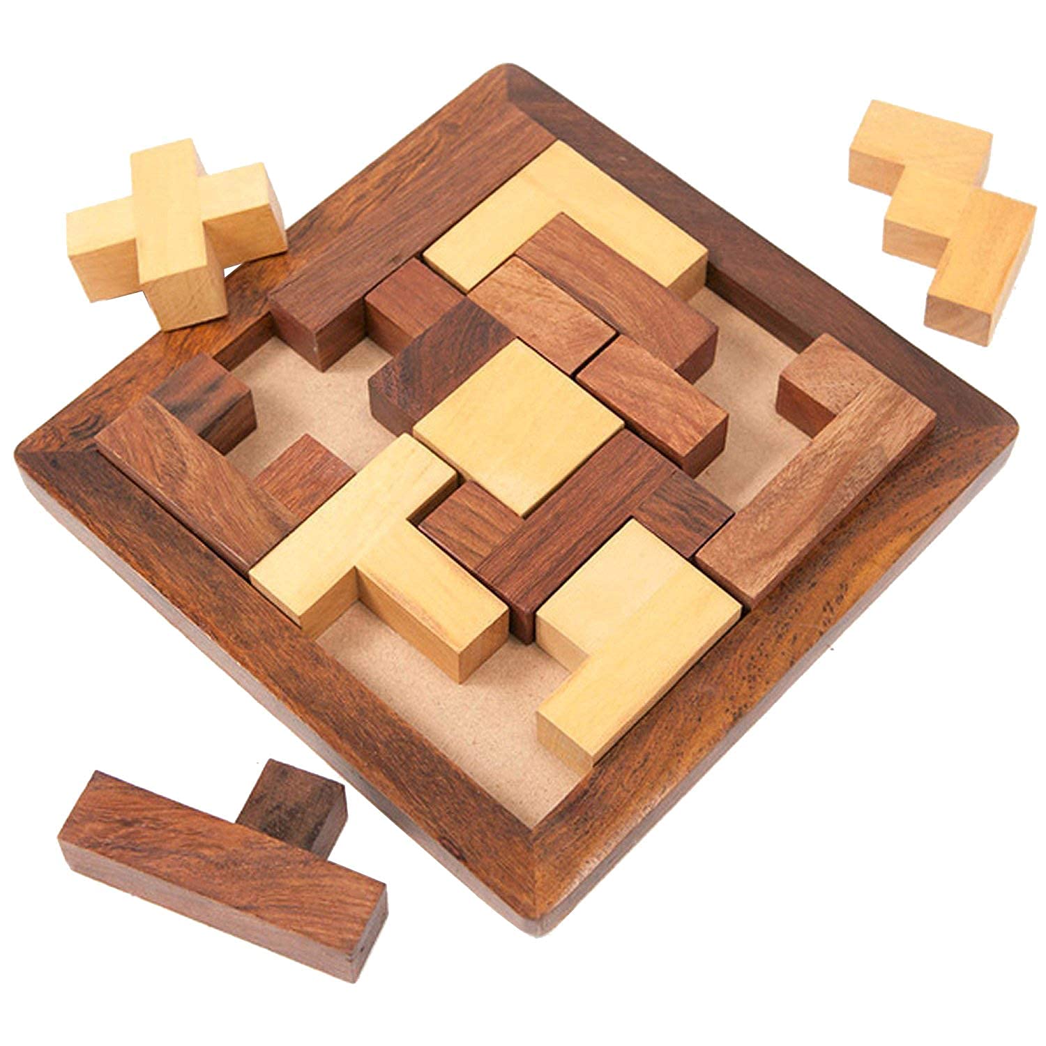 Mother Touch Handmade Wooden Jigsaw Puzzle for Kids - Non-Toxic, Eco-Friendly Educational Toy | Sustainable Wooden Puzzle Gift for Toddlers & Children | Perfect for Birthday Presents, Montessori Learning & Family Game Night