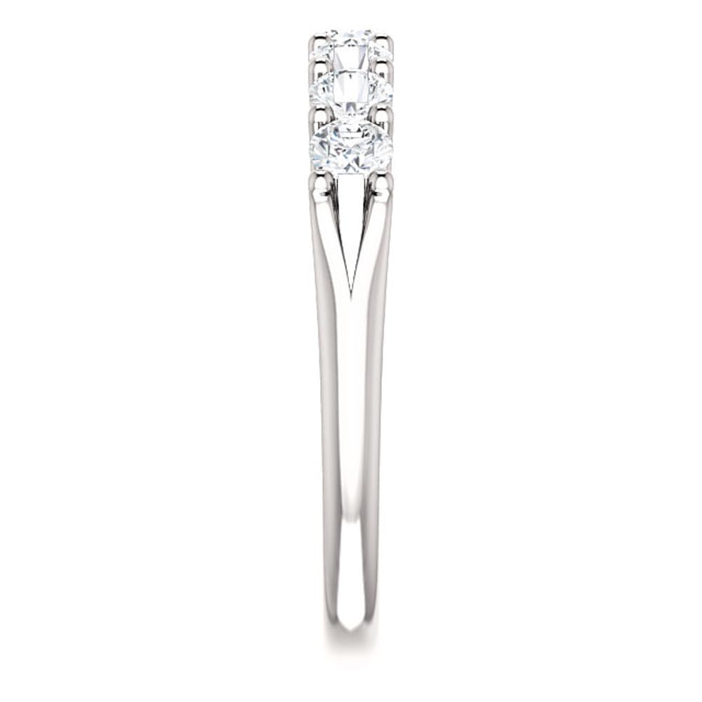 1/2 Carat Lab-Grown Diamond Wedding Ring - 7 Stone 14K White Gold Band for Women - Perfect for Engagement, Anniversary & Bridal Jewelry