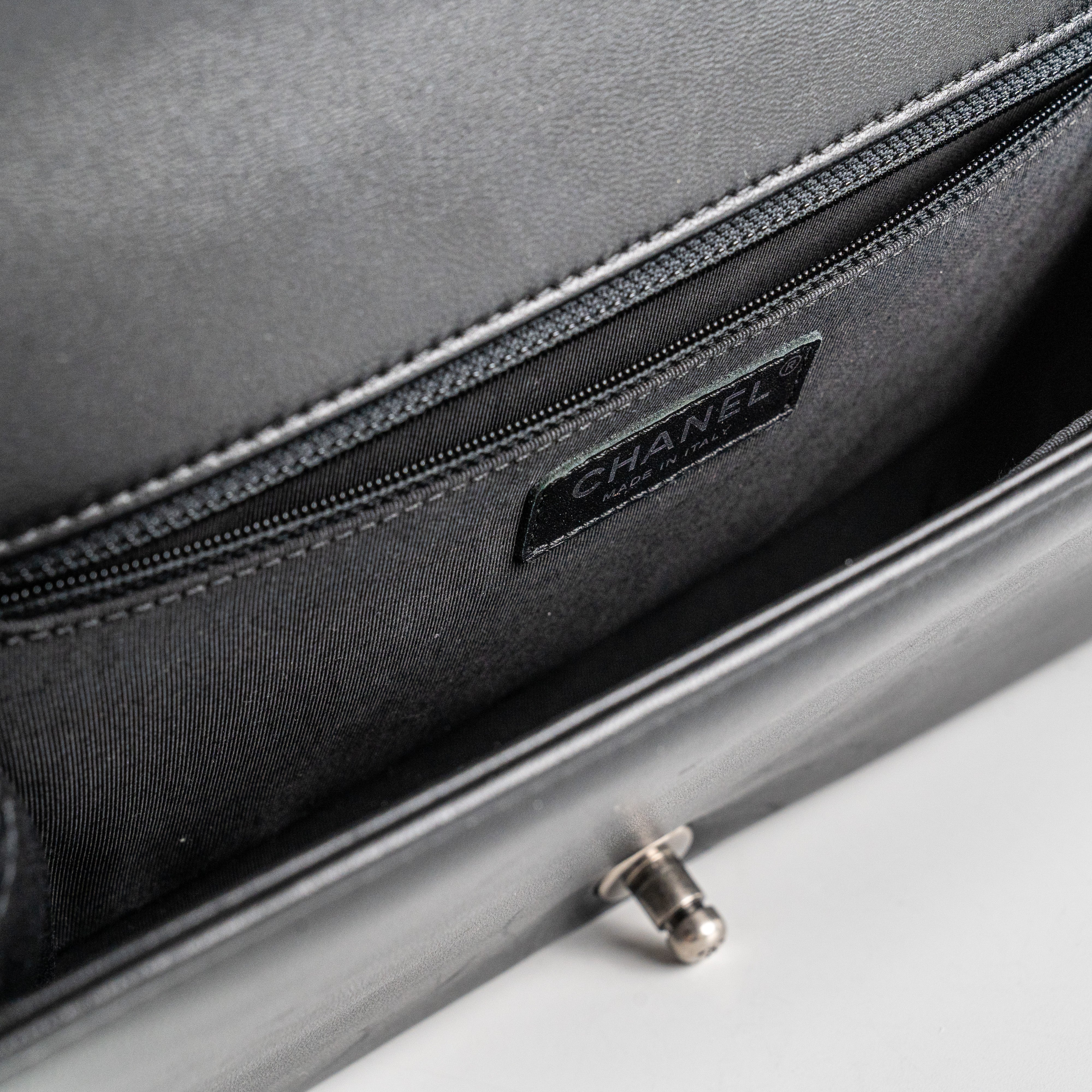 Chanel New Medium Boy Black Leather Handbag - Luxury Designer Crossbody Bag for Women, Perfect for Evening Events & Daily Use