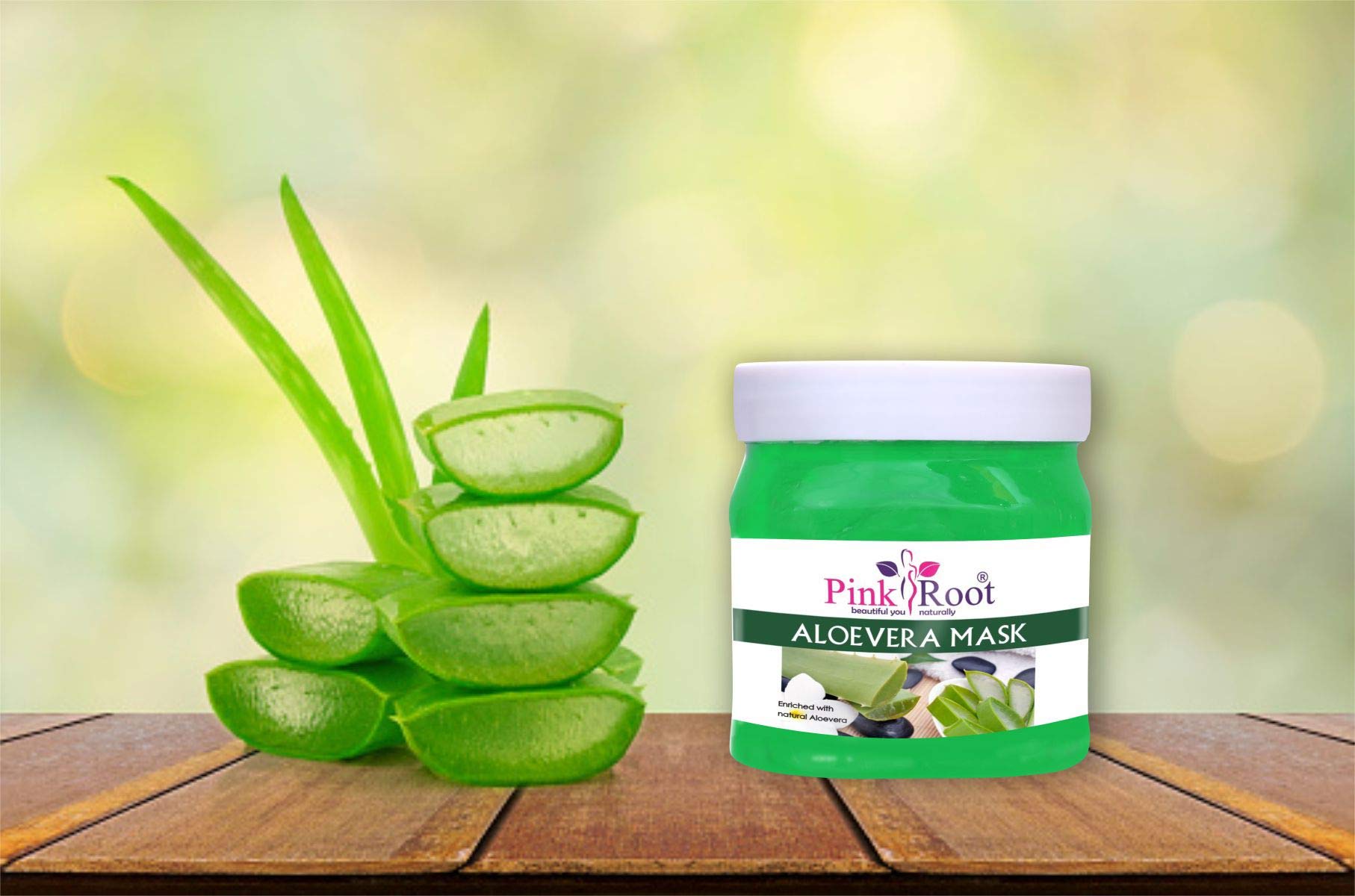 Organic Pink Root Aloe Vera Face Mask & Chocolate Body Scrub Set - 500g Each for Hydrating & Exfoliating - Spa Day at Home, Gift for Her, Skincare Routine