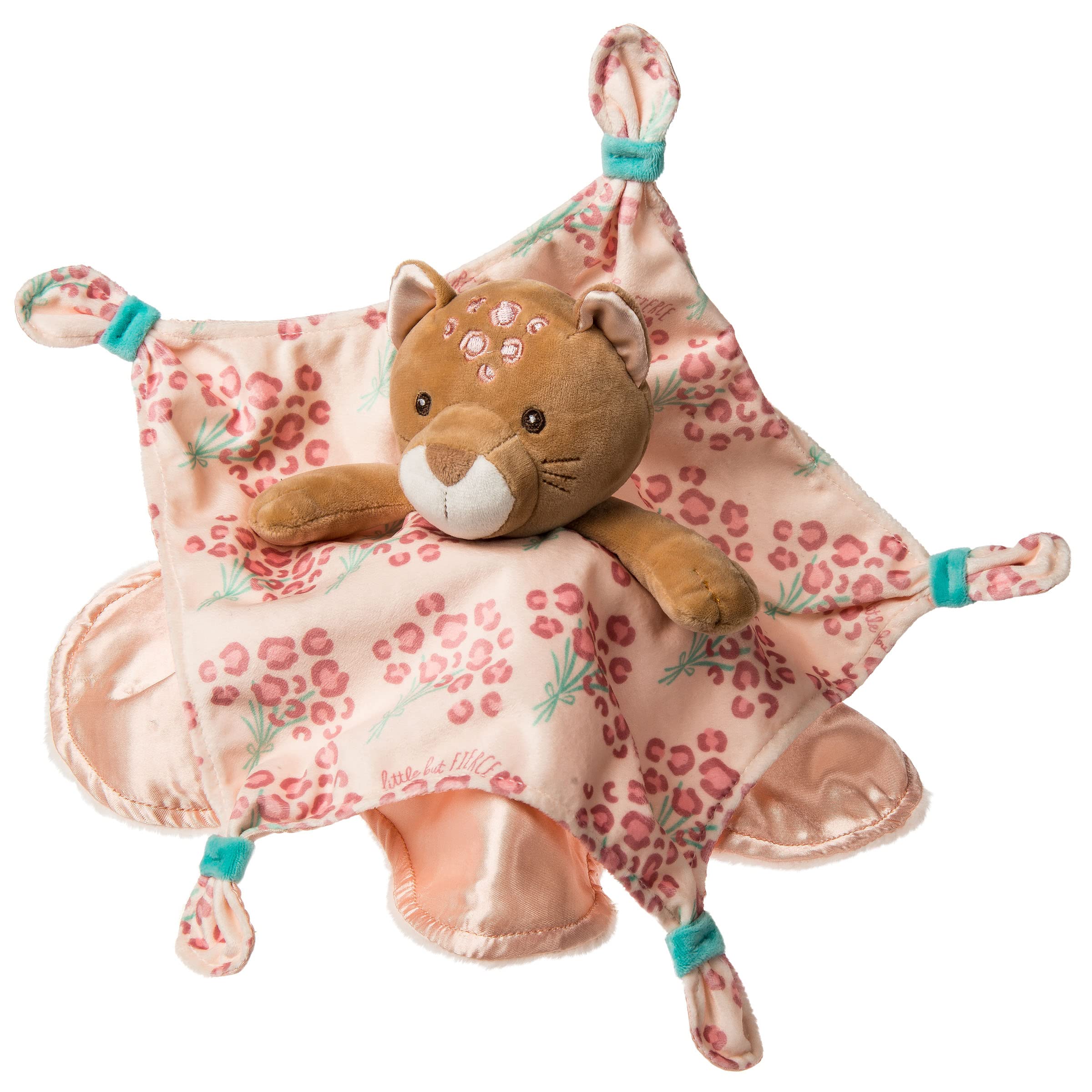 Mary Meyer Stuffed Animal Security Blanket - 13 x 13 Inch Soft Plush Leopard Blanket for Babies & Toddlers | Perfect for Nap Time, Bedtime & Comfort