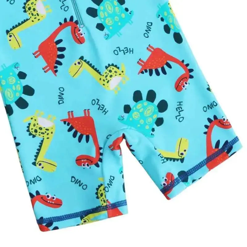 Long Sleeve Cartoon Kids Swimwear - UV Protection One Piece Bathing Suit for Boys & Girls | Perfect for Beach, Pool & Water Play