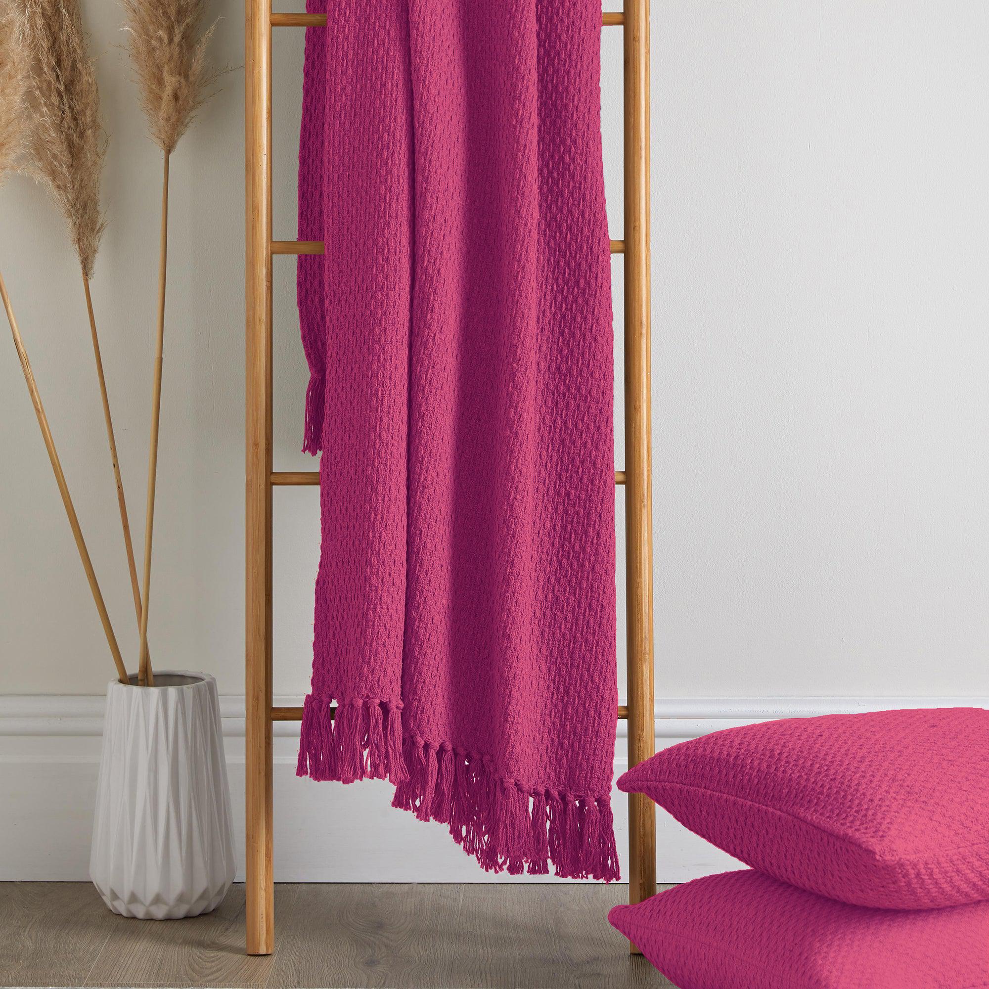 Drift Home Hayden Throw Blanket - Soft Pink Cozy Knit Blanket for Couch, Bed & Travel - Perfect for Winter, Gifts & Home Decor