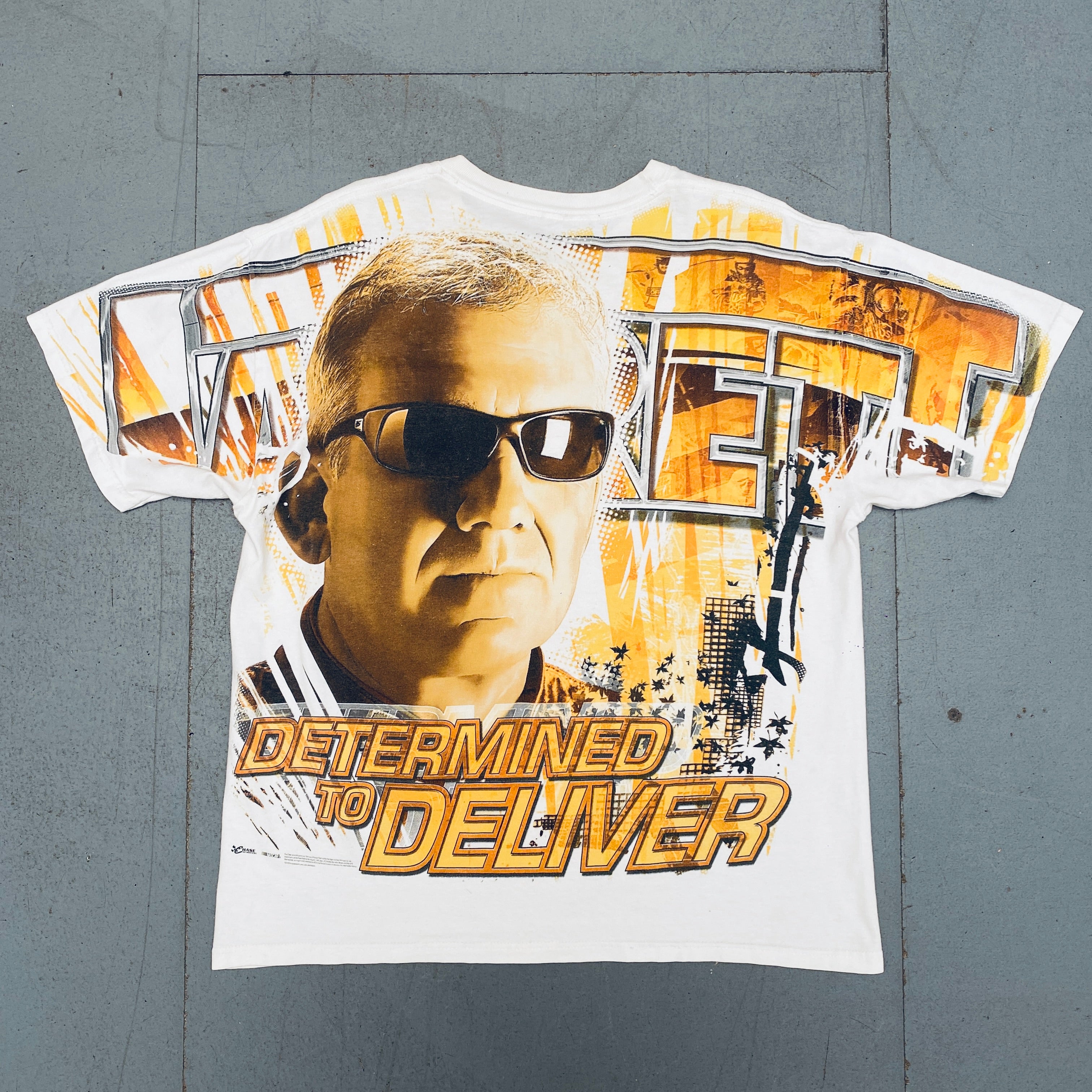 2006 Dale Jarrett Determined To Deliver NASCAR Authentic All Over Print T-Shirt (Large) - Perfect for Racing Fans, Sports Events & Casual Wear