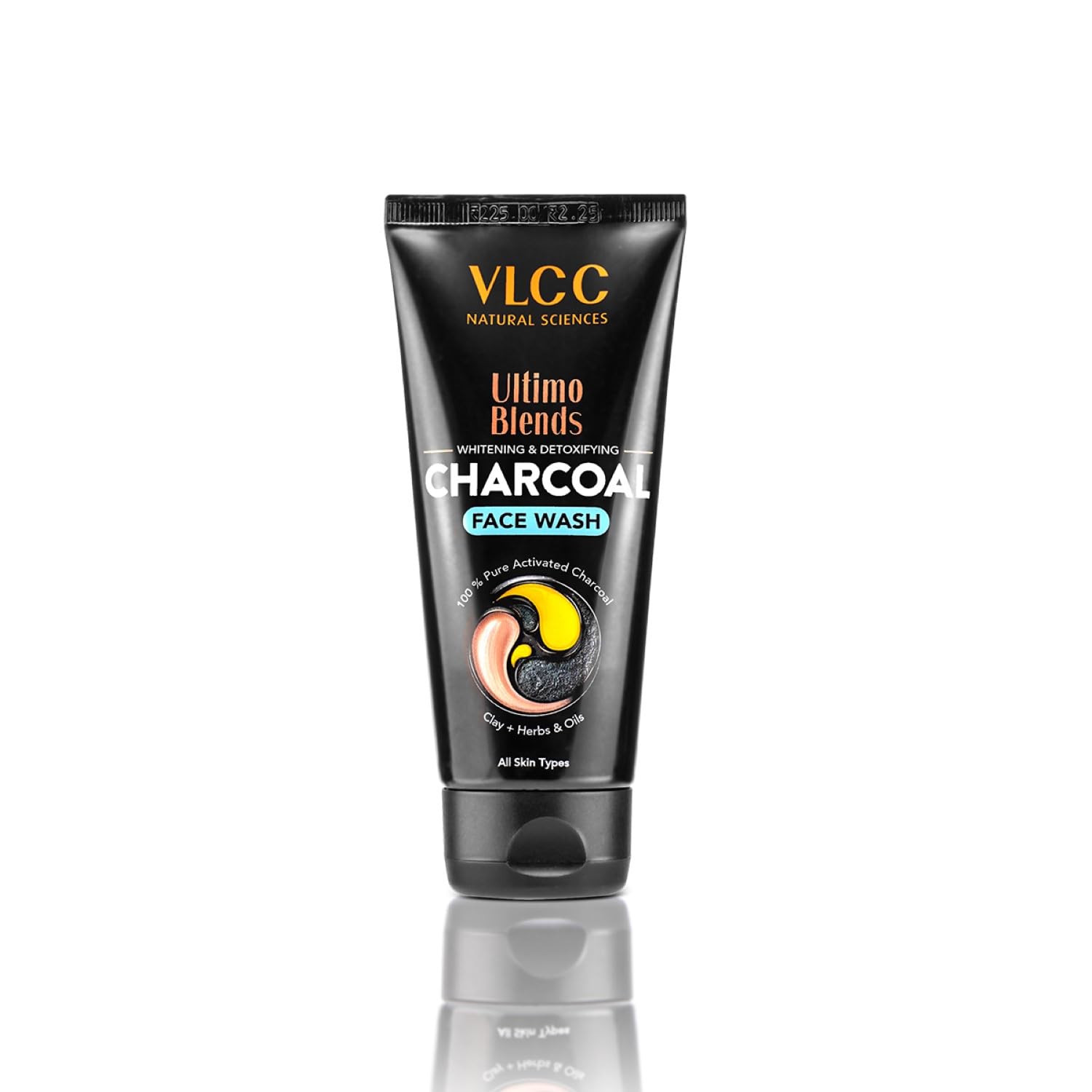 VLCC Ultimo Blends Charcoal Face Wash 100ml - Whitening & Detoxifying Facial Cleanser with Activated Charcoal & Aloe Vera - Acne Control & Exfoliation for Clear Skin - Perfect for Daily Skincare Routine & Deep Cleansing