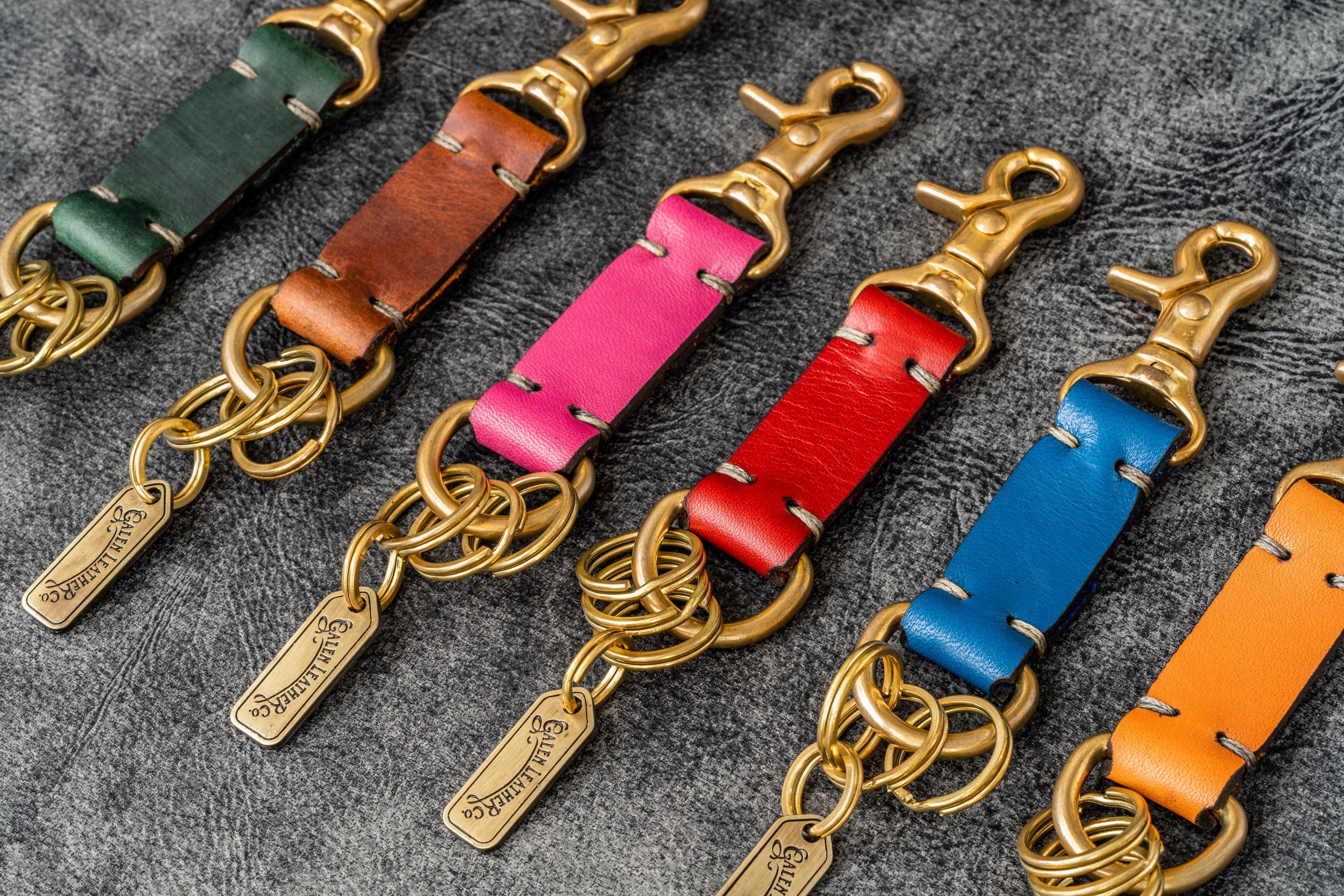 Genuine Leather Key Holder - Premium Texas Cowhide Key Organizer for Home, Office & Travel - Durable & Stylish Keychain Accessory