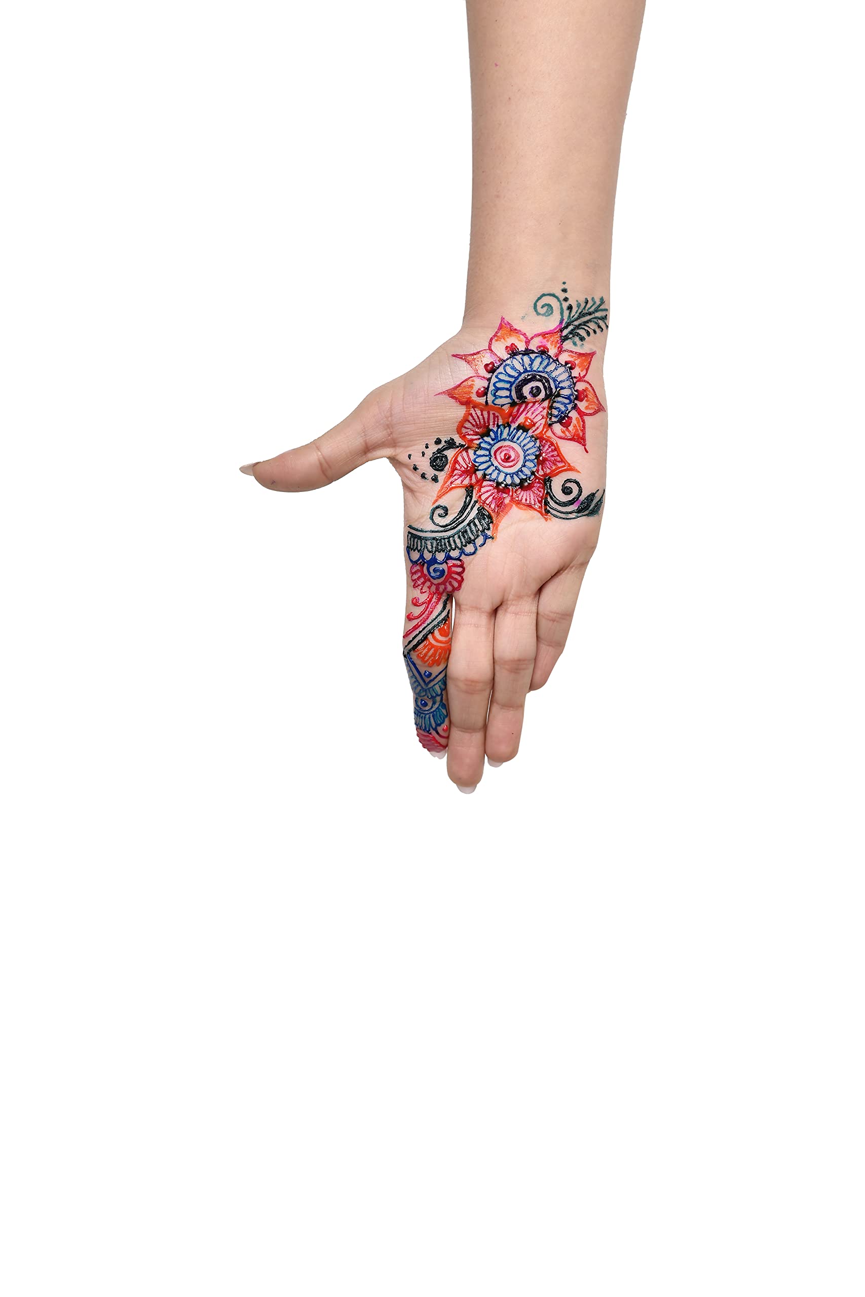 Kokila Chilly Magic Black Temporary Tattoo Cones - 36 Pack (35g Each) | 5-Minute Body Art | Perfect for Halloween, Cosplay & Festivals