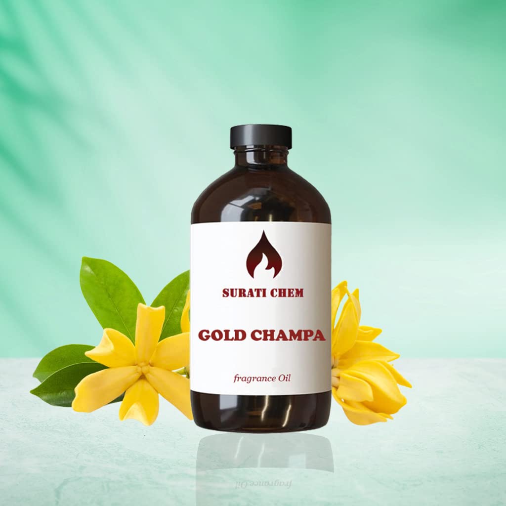 Premium Gold Champa Fragrance Oil - 900gm Pure Aromatherapy Essential Oil for Relaxation, Meditation & Home Scenting | Natural Fragrance for Diffusers, Candles & Massage Oils