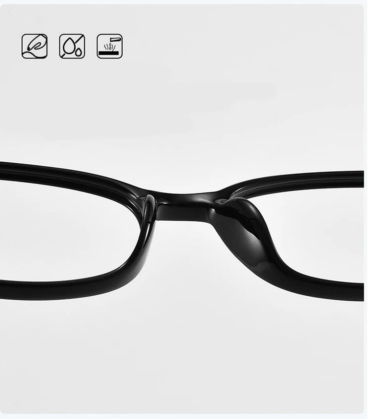 Bclear Unisex Small Full Rim Rectangle Plastic Eyeglasses 1058 - Lightweight & Durable Frames for Men & Women - Perfect for Reading, Work & Everyday Use