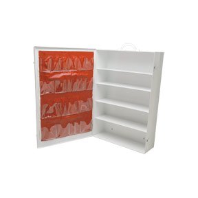 5-Shelf White Empty First Aid Cabinet - Wall Mount Medical Storage Organizer for Home, Office, Clinic & Emergency Use
