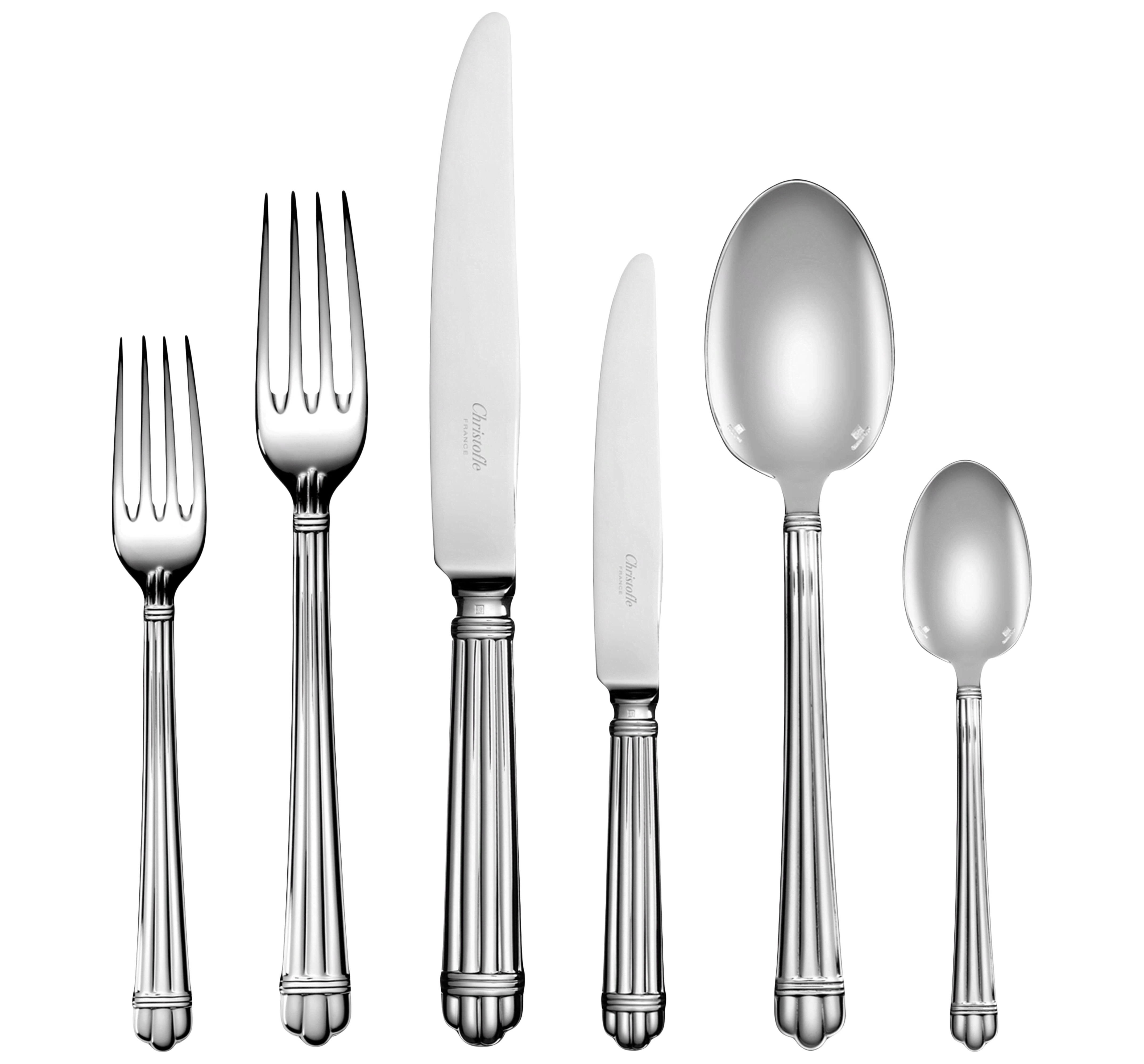 Aria Silver Plated Flatware Set - 110 Piece Elegant Dining Utensils for Formal Dinners, Weddings & Special Occasions