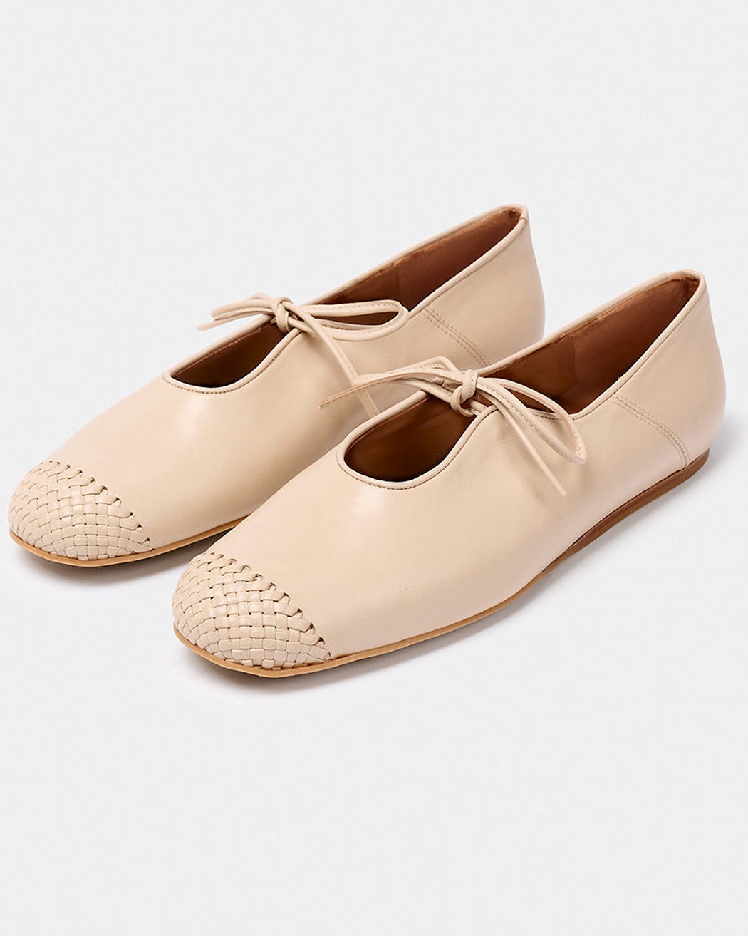 Naguisa Mes Ivory Ballet Flats for Women - Comfortable & Elegant Shoes for Work, Wedding, and Everyday Wear