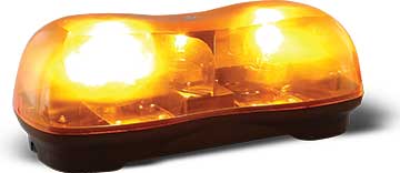 Mini Halogen Amber Magnetic Lightbar for Trucks & Emergency Vehicles - Durable Off-Road Lighting for Night Work & Safety Scenarios