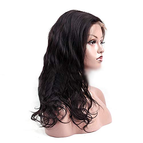Lolita Long Black Wavy Lace Front Wig - 10 Inch Natural Body Wave Synthetic Hair for Women | Perfect for Cosplay, Daily Wear & Party Costumes | Free Parting Fashion Wig (Color: Black)