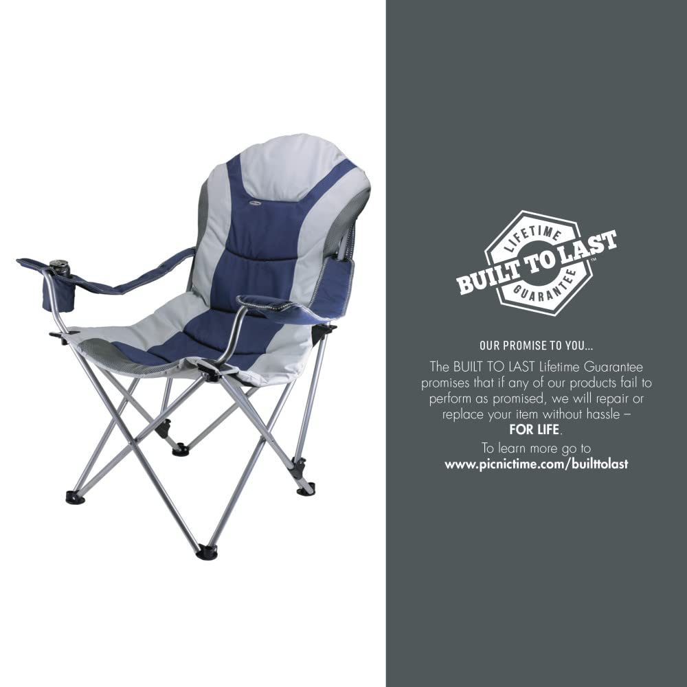 PICNIC TIME NCAA Arkansas Razorbacks Reclining Camp Chair - Portable Folding Beach Chair for Adults with Carry Bag - Perfect for Tailgating, Camping & Outdoor Events