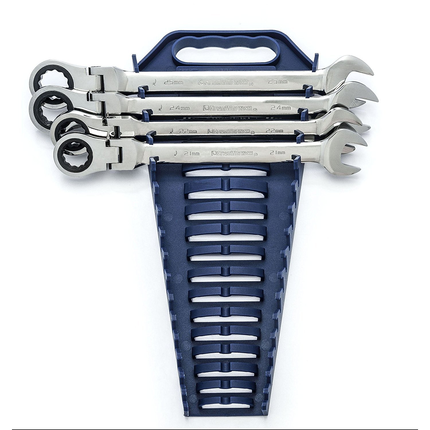 GEARWRENCH 4-Piece 12-Point Flex Head Ratcheting Combination Metric Wrench Set (9903D) - Professional Automotive & DIY Tool Kit for Tight Spaces