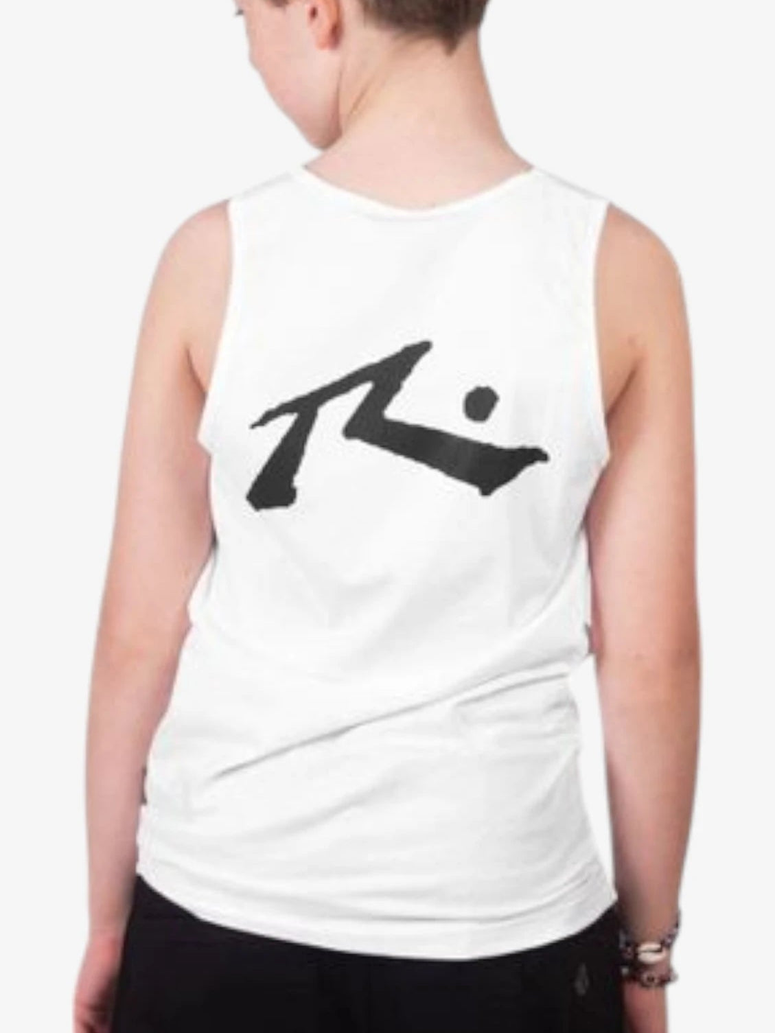 Rusty Competition White Muscle Shirt for Kids - Comfortable & Durable Workout & Sports Tee for Boys & Girls