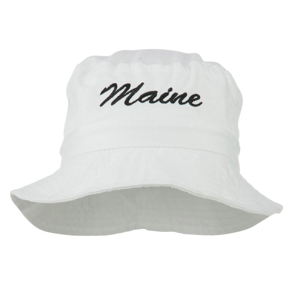 Maine Embroidered Bucket Hat for Men & Women - Adjustable Sun Hat with UPF 50+ Protection - Perfect for Fishing, Hiking, and Outdoor Adventures - e4Hats.com