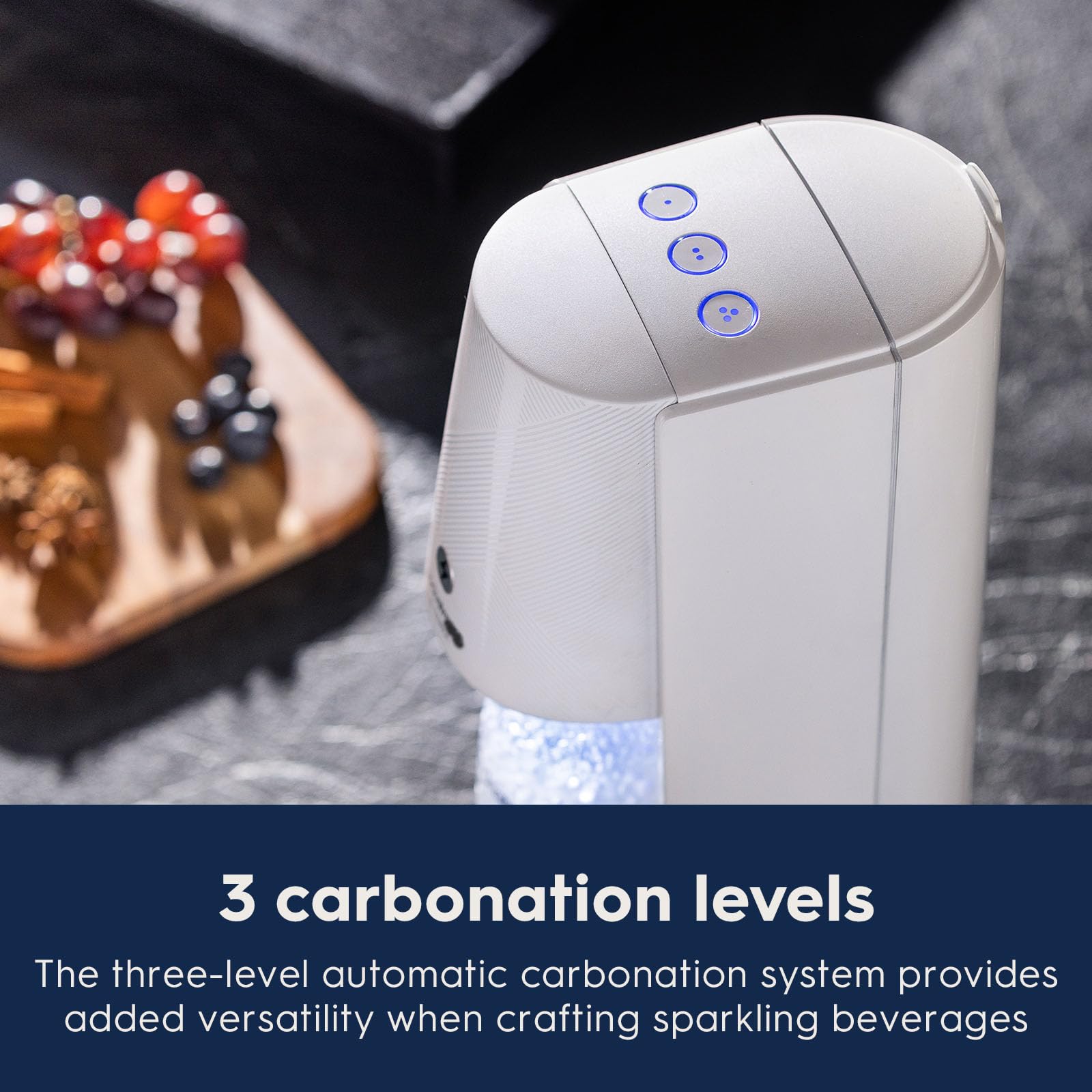 SodaStream E-TERRA Sparkling Water Maker Kit - White Home Soda Machine with CO2 Cylinder, 2 Carbonating Bottles & bubly Drops Flavor Variety Pack - Make Healthy Sparkling Water at Home for Parties, Office or Daily Hydration