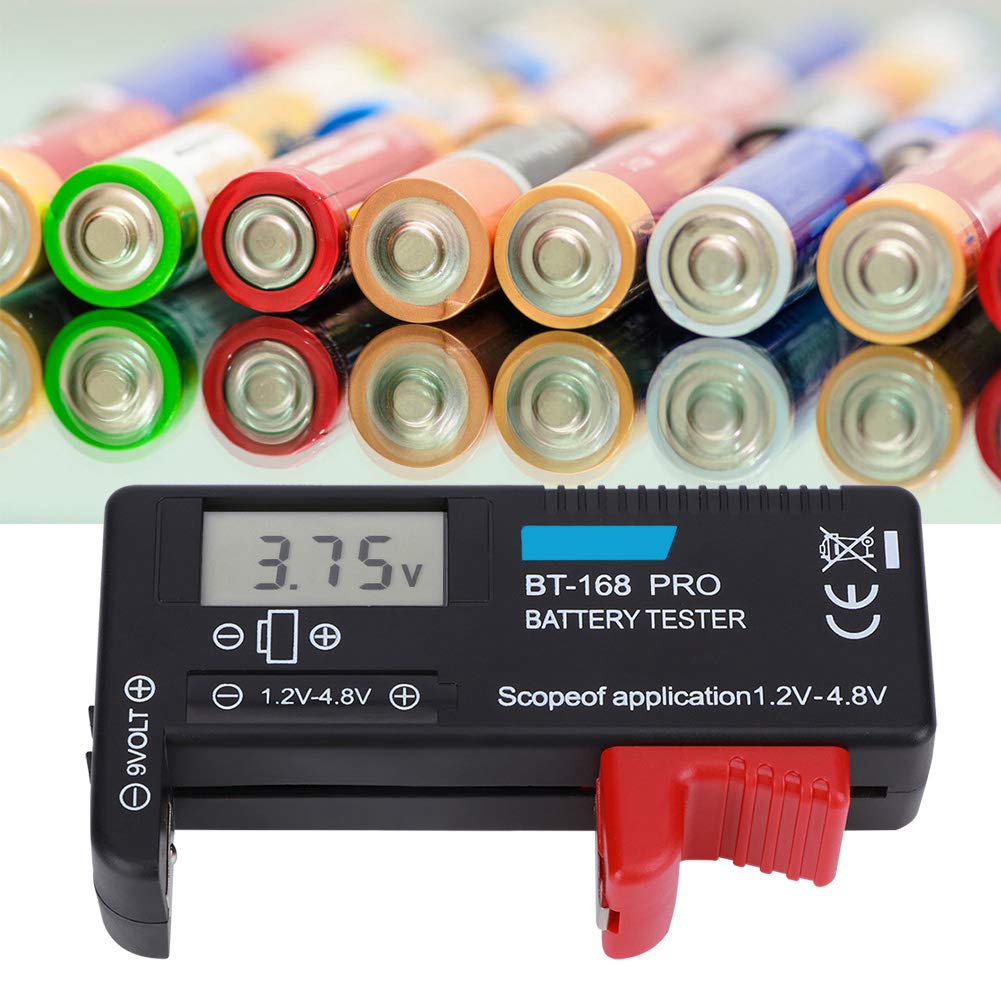 BT-168pro Digital Battery Tester - Accurate AAA AA C D 9V 1.5V Battery Checker for Household & Small Button Cell Batteries | Perfect for Home, Office & Emergency Kits
