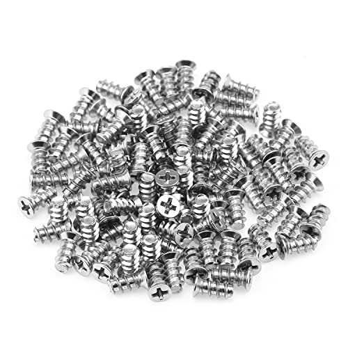 Silver, screws for computer case fan, M5x10
