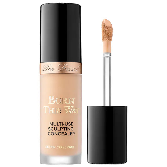 Too Faced Born This Way Super Coverage Multi-Use Concealer - Full Coverage, Natural Finish for Dark Circles, Blemishes & Contouring (Makeup & Beauty Essentials)