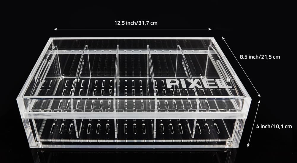 Premium Large Clear Acrylic Cigar Humidor - 50-70 Cigar Capacity | Airtight, No Seasoning Needed, Low Maintenance | Perfect for Home, Office or Gift (Cigar Storage Solution)