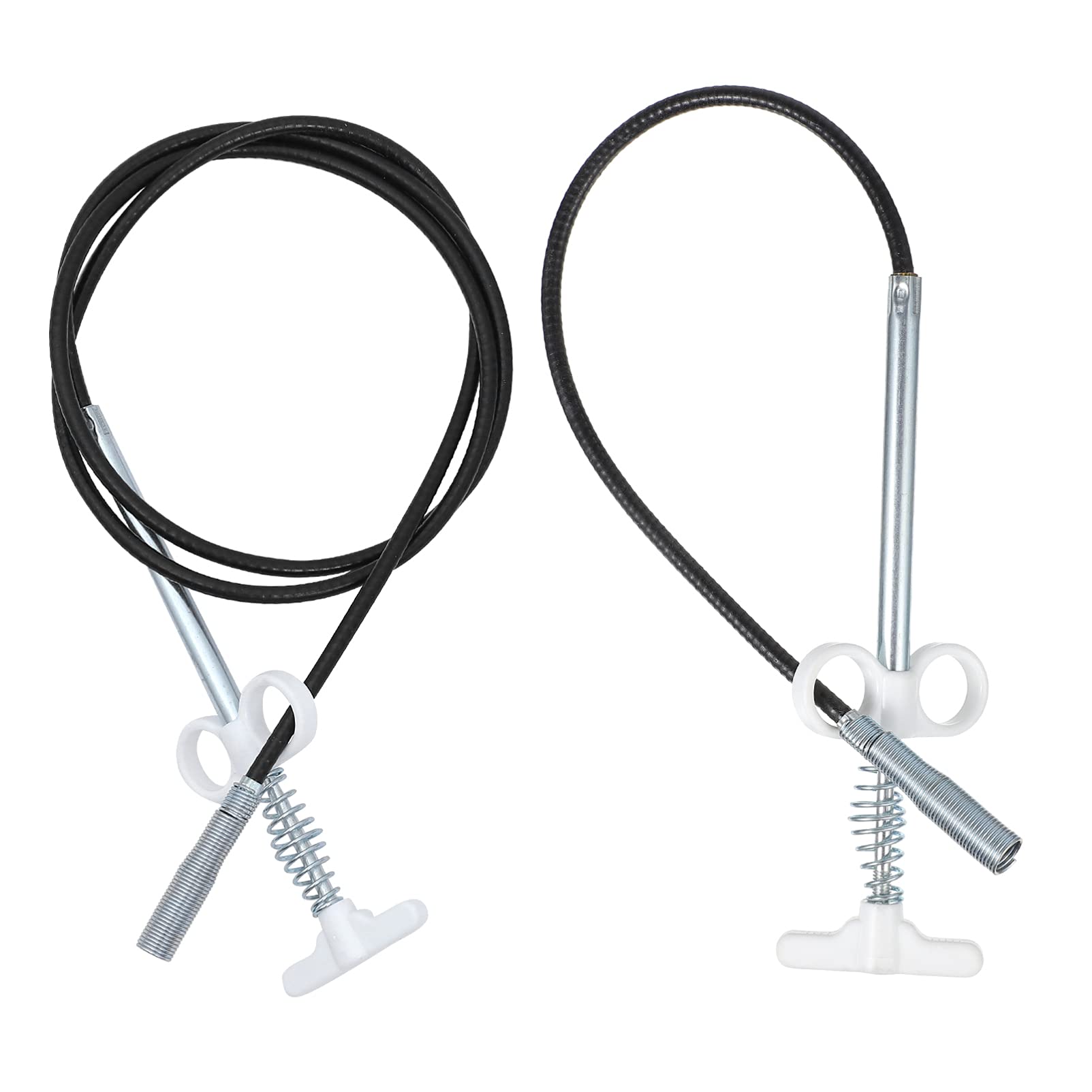 Hemoton 2-Pack Flexible Spring Drain Cleaner Hook - Dredge, Grabber & Pickup Tool for Kitchen Sink, Bathroom Drain, Toilet & Tub Clogs - White (Perfect for Hair Removal, Food Debris & Soap Scum Cleaning)