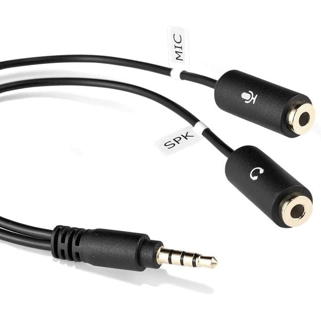 Joby Wavo 3.5mm Audio Cable Splitter - 1 Male to 2 Female Headphone Jack Adapter for Music, Gaming & Podcasting - Compatible with iPhone, Android, PC & Laptop