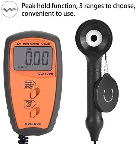 Digital UV Lux Meter UV340B - Handheld UVA UVB Light Meter for Measuring UV Intensity | Perfect for Sunlight, Tanning Beds & UV Curing Applications