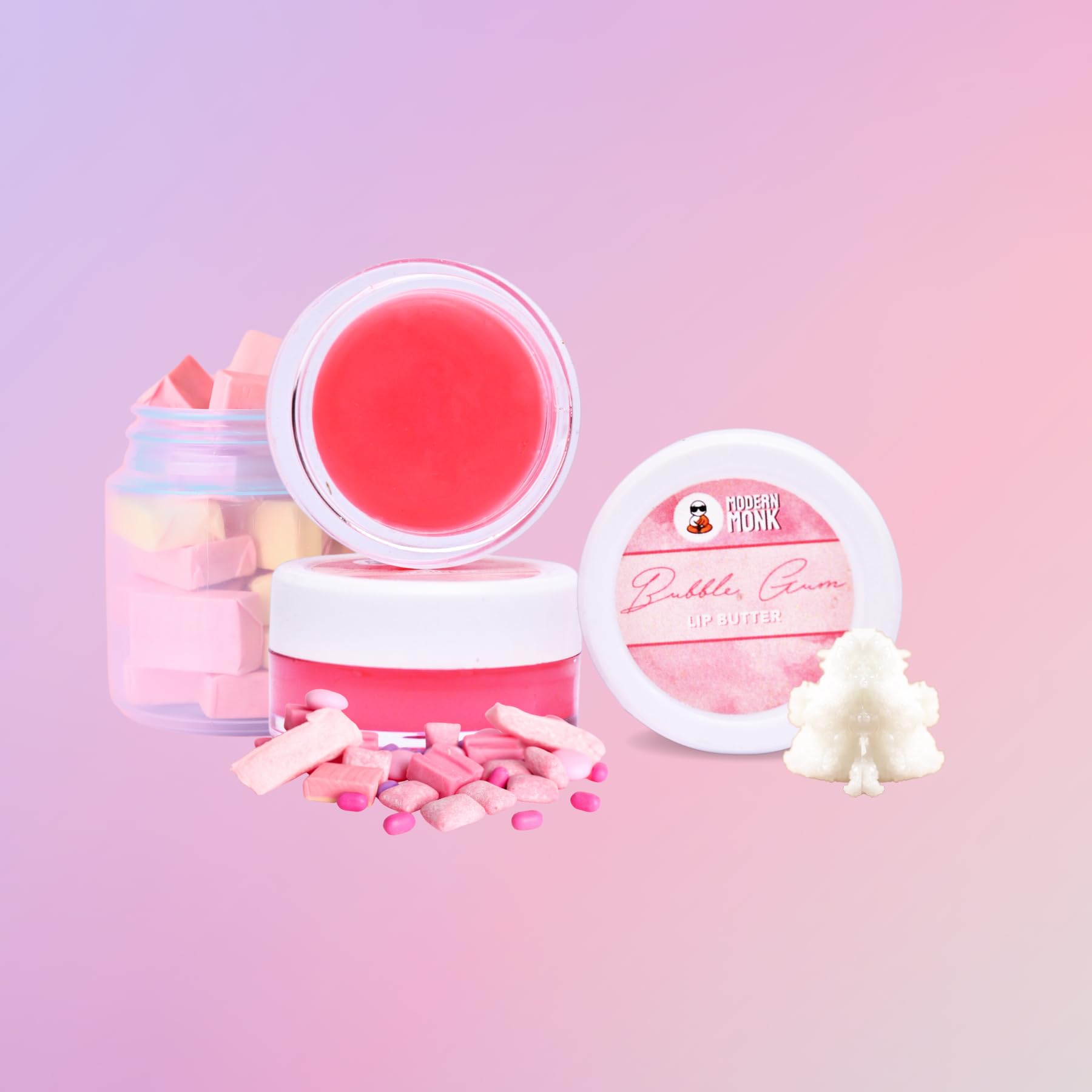 Bubble Gum Lip Butter for Soft, Pink Lips - Nourishing, Fragrant, Reduces Pigmentation - Ideal for Men & Women (6 gm) - Perfect for Daily Use & On-the-Go Hydration