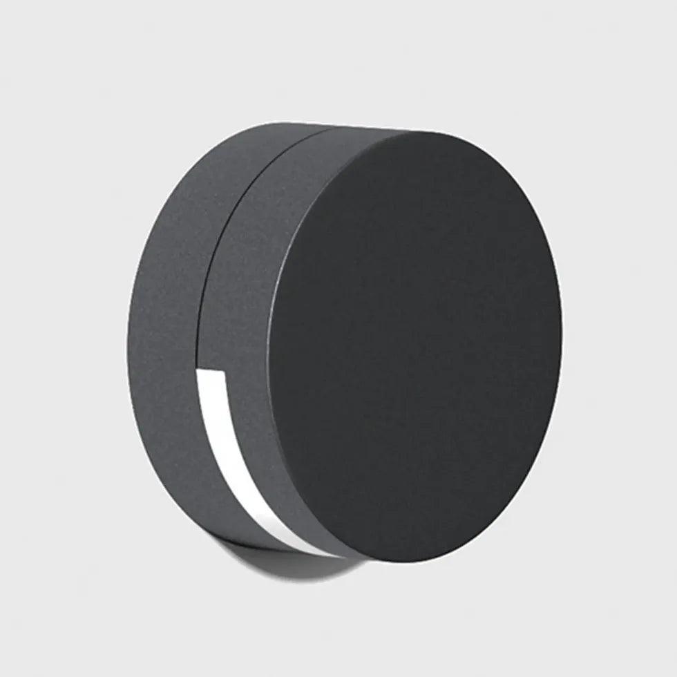 Weatherproof Round Outdoor Up and Down Wall Lights - IP65 Waterproof, Black Exterior Sconce Lighting for Patio, Garden, Porch, and Facade Illumination