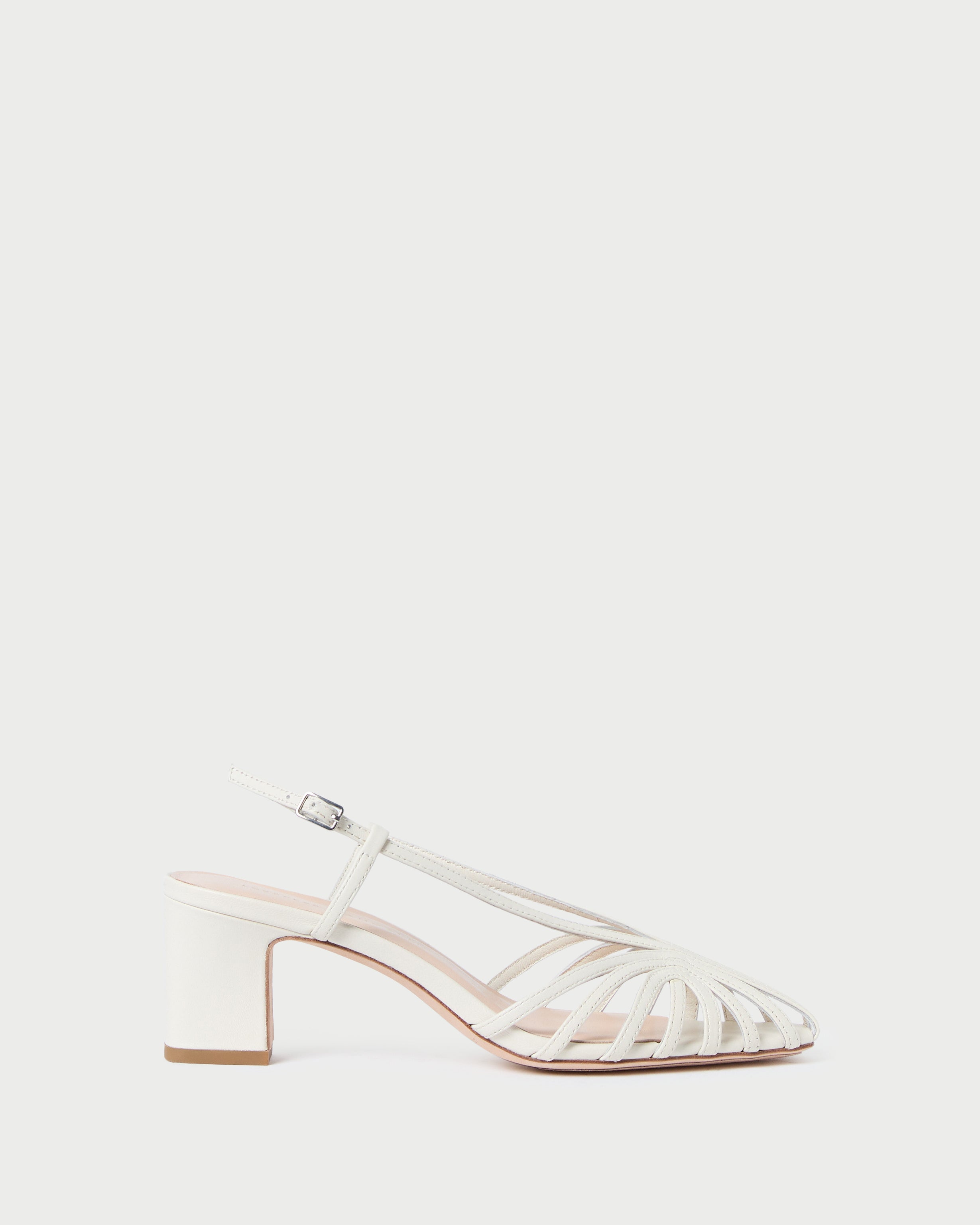 Priscilla Women's Cream Heeled Sandals - Elegant High Heel Dress Shoes for Weddings, Parties & Special Occasions