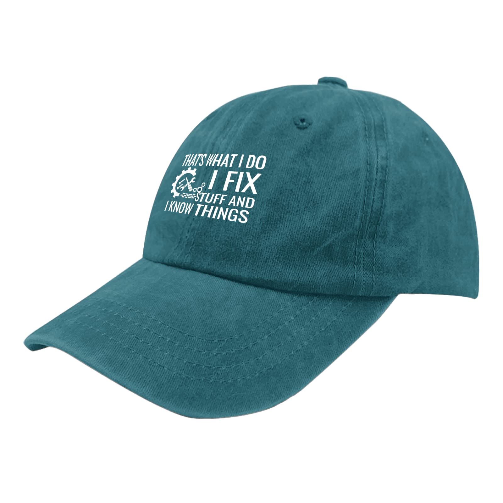 Dad Hat - 'That's What I Do I Fix Stuff and I Know Things' Graphic Baseball Cap for Men | Casual Wear, Outdoor Activities, Gifts for Handymen