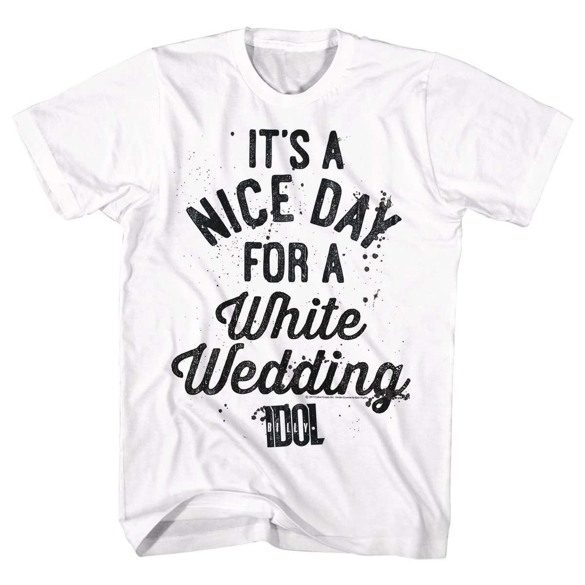 Billy Idol 1980s Punk Rock Singer Vintage White Wedding T-Shirt - Retro Music Band Tee for Concerts & Casual Wear