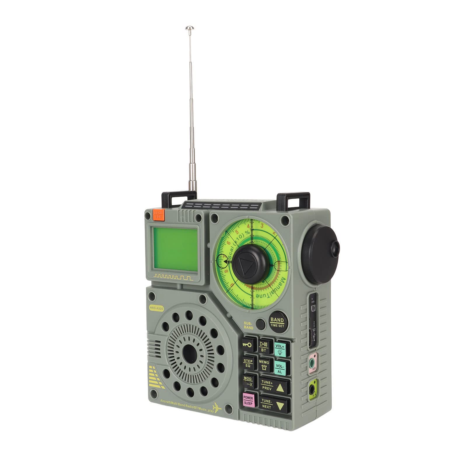 AM FM SW VHF AIR Band DSP Full Band Radio - Portable Multi Band Receiver with Flashlight, SOS, MP3 Player, TF Card & AUX Support - Ideal for Emergency, Travel, Camping & Outdoor Adventures