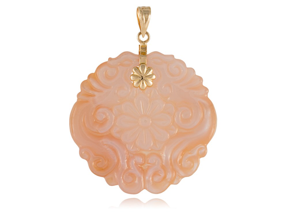 14K Gold Pink Mother of Pearl Daisy Nirvana Pendant Necklace - Elegant Boho Jewelry for Women, Perfect for Everyday Wear & Special Occasions