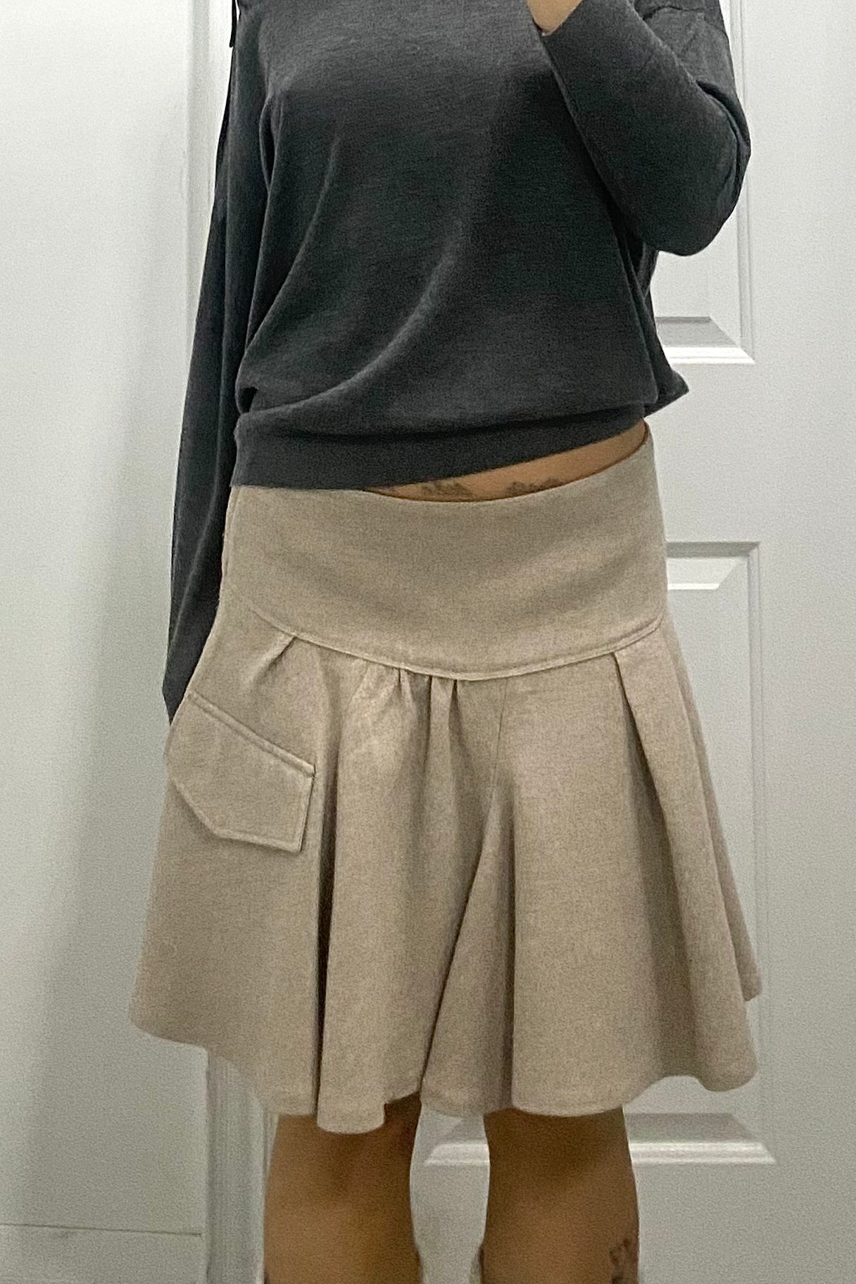 Brunello Cucinelli Women's Wool Flare Skirt Size IT44/M (US 8) - Elegant Office Wear & Evening Outfits for Fall/Winter