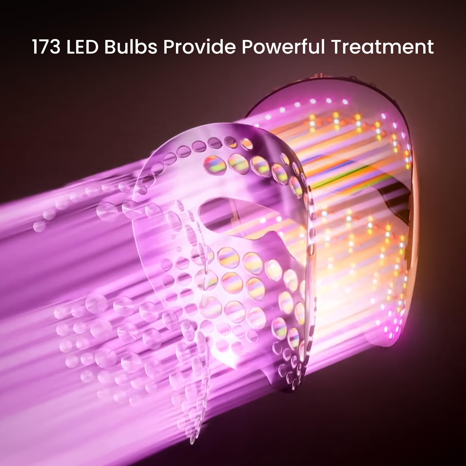 AMIRO Spectra 5-in-1 LED Light Therapy Face Mask with Blue, Red, Green, Yellow & Infrared Lights - 3 Treatment Modes for Acne, Anti-Aging & Skin Rejuvenation - Perfect for Oily, Acne-Prone & Sagging Skin Care Routine at Home Spa