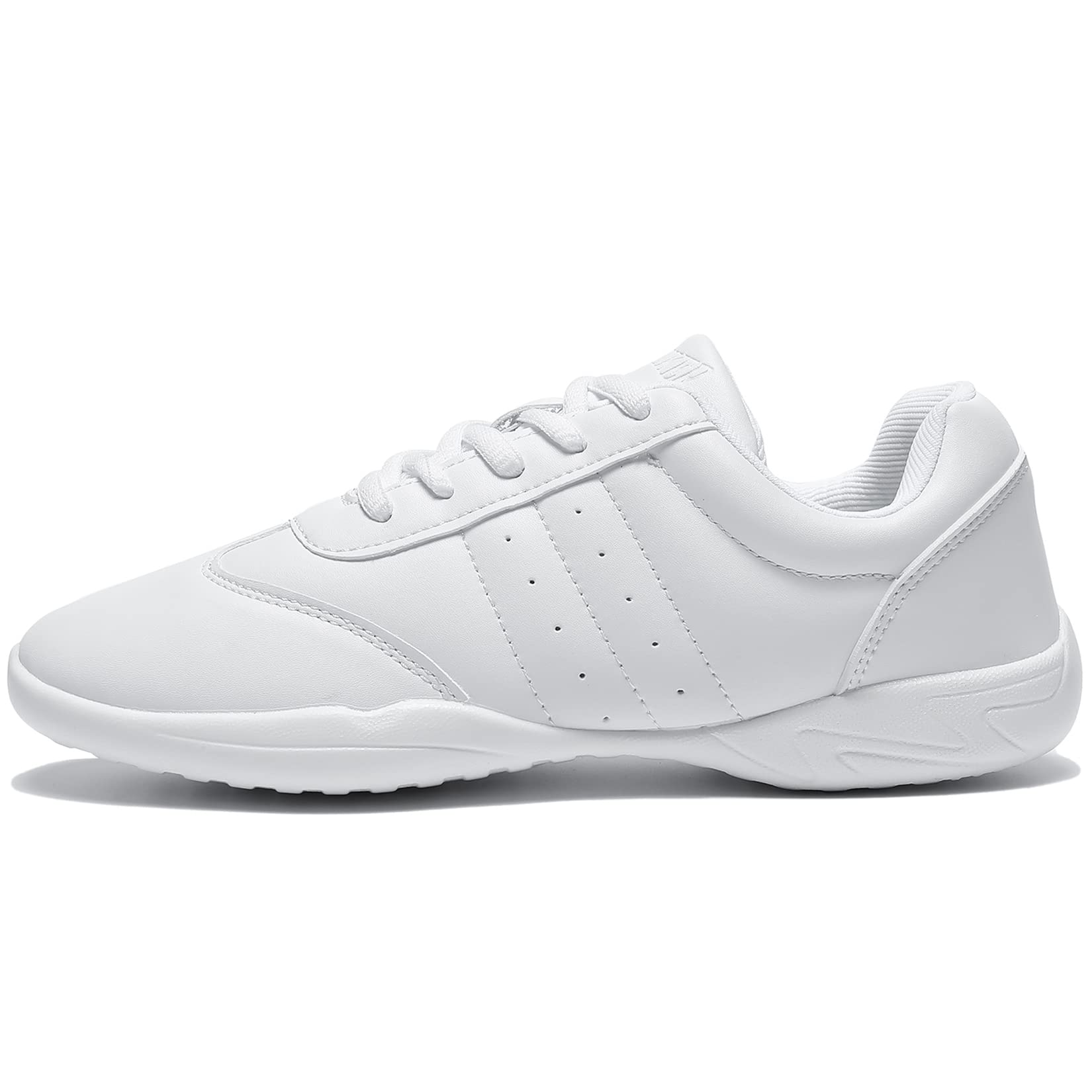 HIKLDK White Cheerleading Shoes for Girls - Youth Dance Sneakers, Fashion Athletic Training Shoes, Comfortable Kids Cheer Shoes for Competition, Gymnastics & School Sports Activities