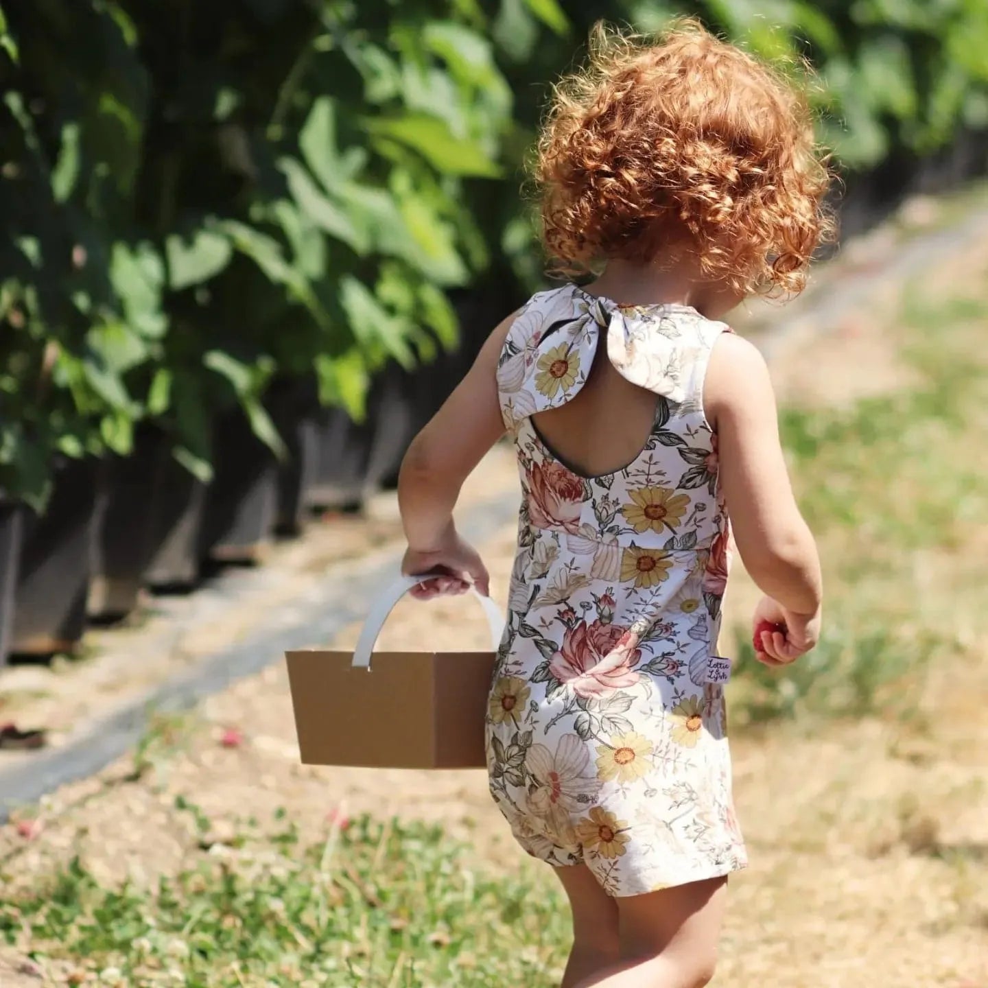 Girl's Floral Print Bow Back Playsuit Romper - Perfect for Summer Outfits, Playdates & Photo Shoots