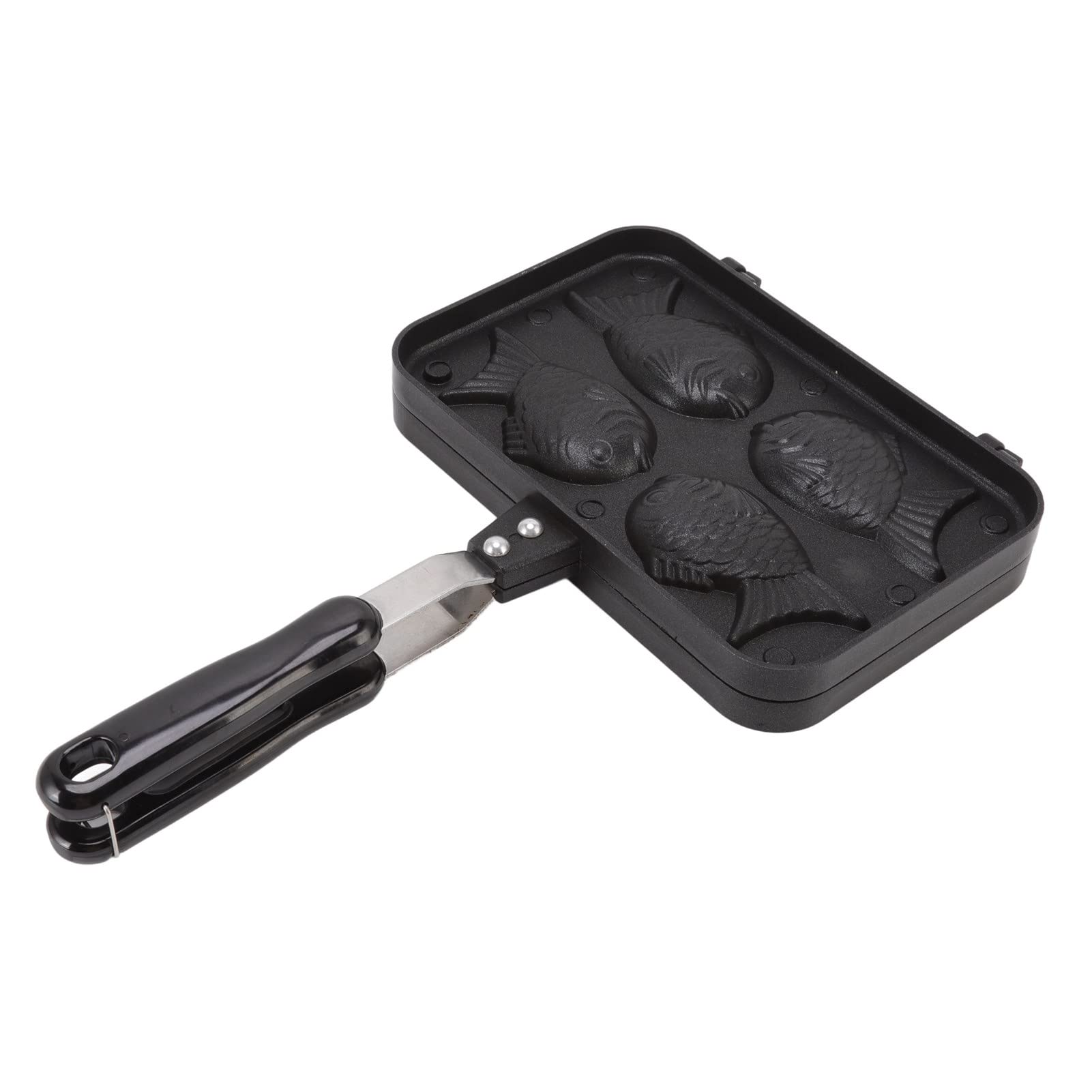 2-Sided Fish Shape Stainless Steel Waffle Mold - Non-Stick Bakeware Pan for Waffles, Cakes & Desserts | Perfect for Home Baking, DIY Cooking & Party Treats | Great for Birthday Parties, Kids Snacks & Holiday Gatherings