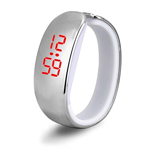 Waterproof LED Digital Analog Sports Watch for Women - Silver Stainless Steel Bracelet - Fitness, Running, Swimming & Outdoor Activities