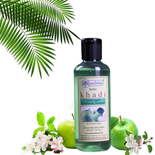 KHADI RISHIKESH Herbal Green Apple Daily Purifying Shampoo & Conditioner - Controls Hair Fall & Oily Scalp for Men, Women, Boys & Girls (Pack of 2 x 210ml) | Perfect for Greasy Hair Care & Daily Cleansing Routine