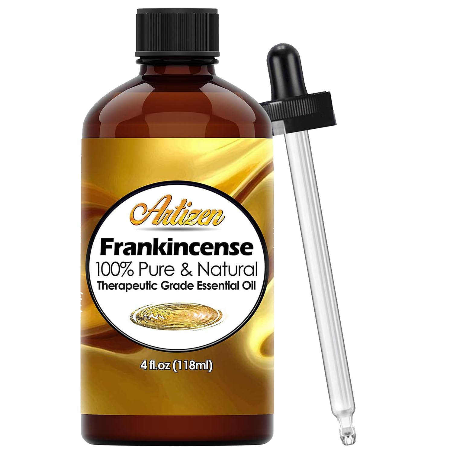 Artizen 4oz Frankincense Essential Oil - 100% Pure Therapeutic Grade Aromatherapy Oil for Diffuser, Massage & Relaxation - 4 Fluid Ounces